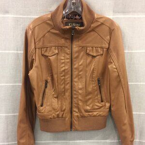 Ci Sono by Cavalini Faux Leather Jacket Coat, M